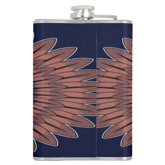 部族の戦士の王の儀式のマスク フラスク (裏面)