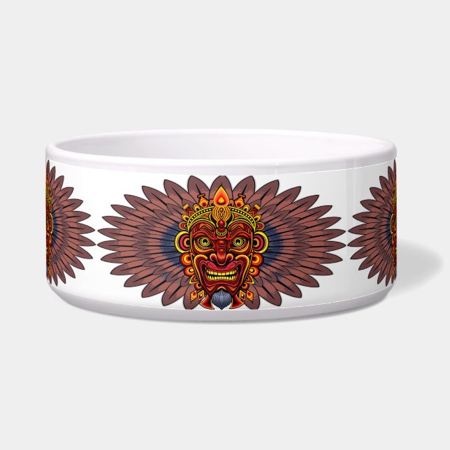 部族の戦士の王の儀式のマスク ボウル (正面)