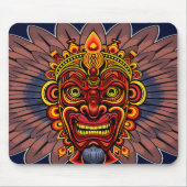 部族の戦士の王の儀式のマスク マウスパッド (正面)