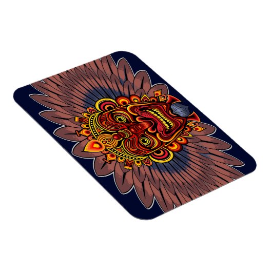 部族の戦士の王の儀式のマスク マグネット (右側)