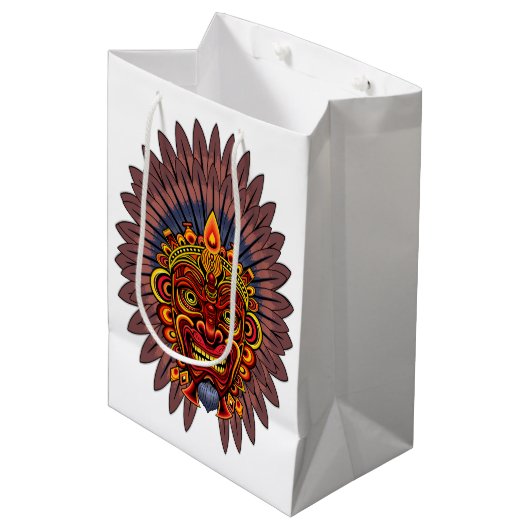 部族の戦士の王の儀式のマスク ミディアムペーパーバッグ (正面アングル)