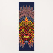 部族の戦士の王の儀式のマスク ヨガマット (正面)