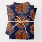 部族の戦士の王の儀式のマスク ラッピングペーパーシート (インサイチュ)