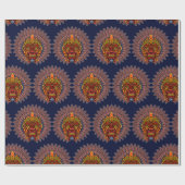 部族の戦士の王の儀式のマスク ラッピングペーパー (フラット)