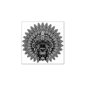 部族の戦士の王の儀式のマスク ラバースタンプ (インプリント)