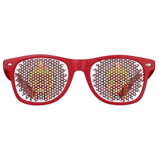 部族の戦士の王の儀式のマスク レトロサングラス (正面)