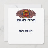 部族の戦士の王の儀式のマスク 招待状 (裏面)