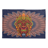 部族の戦士の王の儀式のマスク 枕カバー (裏面)