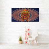 部族の戦士の王の儀式のマスク 横断幕 (インサイチュ)