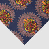 部族の戦士の王の儀式のマスク 薄葉紙 (詳細)