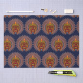 部族の戦士の王の儀式のマスク 薄葉紙 (クラフト)