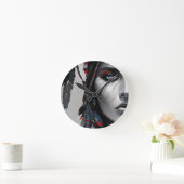 部族の戦士 ラウンド壁時計 (ホーム)