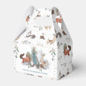 部族の森の動物の少年ワイルドワン1歳の誕生日 フェイバーボックス (裏面サイド)