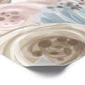 部族の森の誕生日ベビーシャワー背景 ポスター (角)