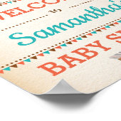 部族の森の赤ん坊の動物の野生の動物を歓迎 ポスター (角)