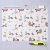 部族の森林の動物テペの羽のデコパージュ 薄葉紙 (クラフト)