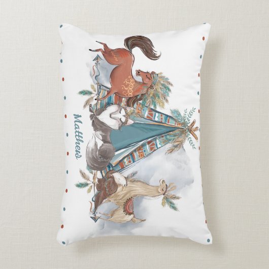 部族の森林の動物テペイの羽の矢 アクセントクッション (正面(垂直))