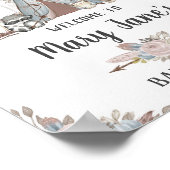 部族の森林の動物ベビーガールシャワーへようこそ ポスター (角)