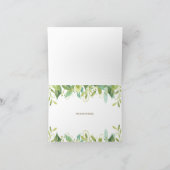 部族の森林の動物ベビーシャワーフォレストニュートラル サンキューカード (内部)