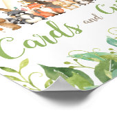 部族の森林の緑の赤ちゃんシャワーカードギフト ポスター (角)