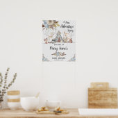 部族の森林動物の男の赤ちゃんシャワーウェルカム ポスター (キッチン)