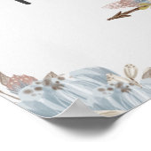 部族の森林動物の男の赤ちゃんシャワーウェルカム ポスター (角)