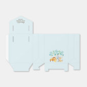 部族の森林動物の赤ちゃんシャワーお願いボックス フェイバーボックス (折り畳みなし)