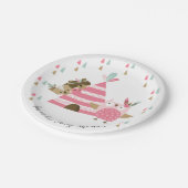 部族の森林動物の赤ちゃんシャワー7"プレート ペーパープレート (アングル)