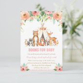 部族の森林動物フローラブックベビーカード 招待状 (スタンド正面)
