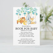 部族の森林動物赤ちゃんシャワーベビー 招待状 (スタンド正面)