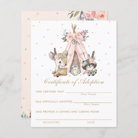 部族の森林動物飼養証明書 (正面/裏面)