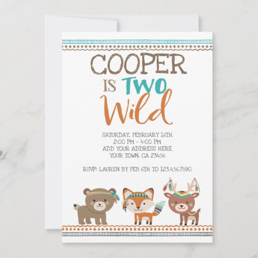 部族の森林 招待状 (正面)