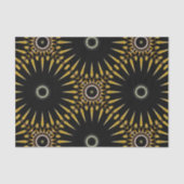 部族の民族フェイク金ゴールドと黒モザイクパターン 薄葉紙 (正面)
