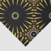 部族の民族フェイク金ゴールドと黒モザイクパターン 薄葉紙 (詳細)