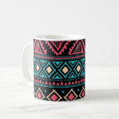 部族の民族ヴィンテージのビジネスパターン コーヒーマグカップ (正面左)