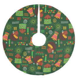 部族の民族先住民アフリカのクワンザホリデー ブラッシュドポリエステルツリースカート