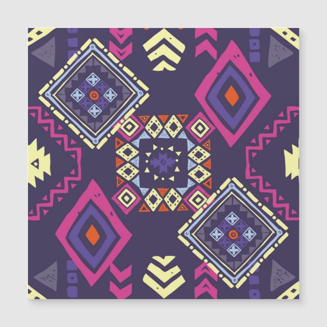 部族の民族初期の、幾何学的背景。 (正面)