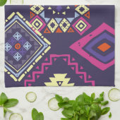 部族の民族初期の、幾何学的背景。 キッチンタオル (折り畳み)