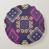 部族の民族初期の、幾何学的背景。 ラウンドクッション (裏面)