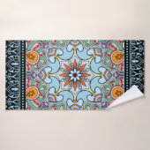 部族の民族曼荼羅のシームレスなパターン バスタオル (バスタオル)
