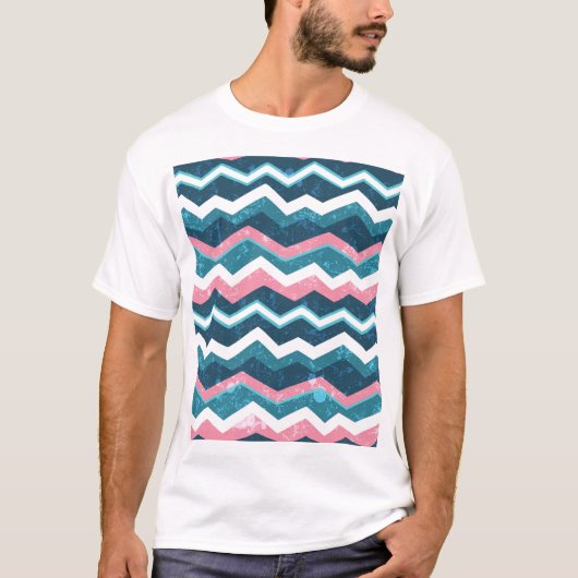 部族の民族的なシームレスなパターン Tシャツ (正面)