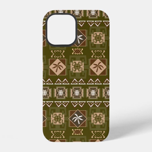部族の民族的なシームレスパターン 2 iPhoneケース (裏面)