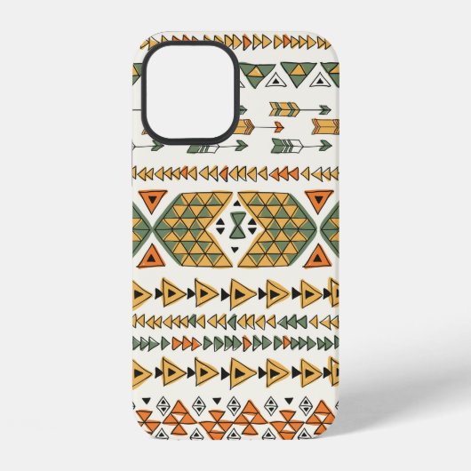 部族の民族的なシームレスパターン 3 iPhoneケース (裏面)