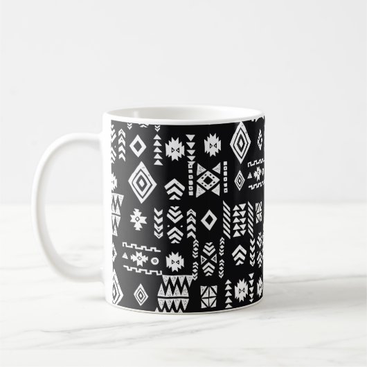 部族の民族的背景。スタイリッシュ地形 コーヒーマグカップ (左)