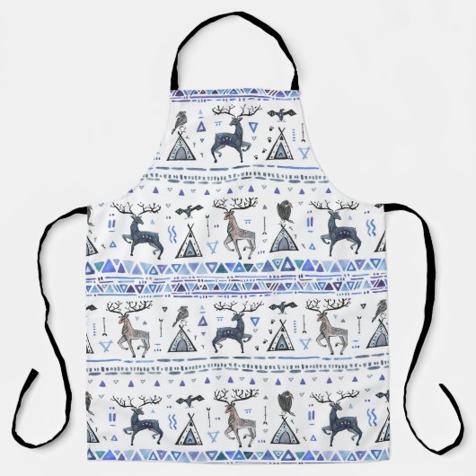 部族の民族、動物の夢のキャッチャー、シームレス。 エプロン (正面)