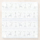 部族の民族、動物の夢のキャッチャー、シームレス。 ガラスコースター (裏面)