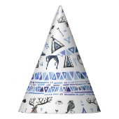 部族の民族、動物の夢のキャッチャー、シームレス。 パーティーハット (左)