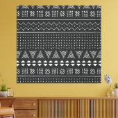 部族の民族:白黒パターン。 キャンバスプリント (インサイチュ (リビング))