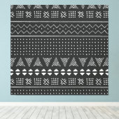 部族の民族:白黒パターン。 キャンバスプリント (インサイチュ (ウッドフロア))