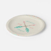 部族の水の色の矢印の羽すべての大事な行事 ペーパープレート (アングル)